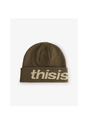 Mens Thisisneverthat Hsp-Logo Big Cuff Knitted Beanie