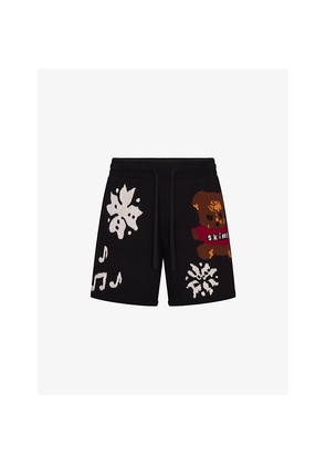 Mens Cactus Plant Flea Market x Skims Graphic Cotton-Knit Shorts