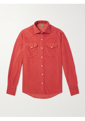 Sid Mashburn - Western Work Cotton-Corduroy Shirt - Men - Red - S