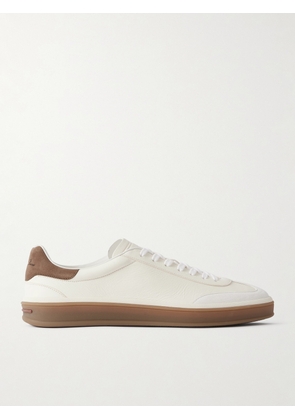 Loro Piana - Tennis Walk Suede-Trimmed Leather Sneakers - Men - White - EU 40