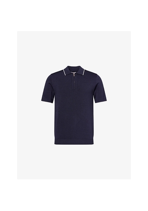 Mens Raith Henry Shirt-Sleeves Knitted Polo Shirt