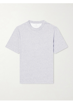 Brunello Cucinelli - Slub Linen and Cotton-Blend Jersey T-Shirt - Men - Gray - M