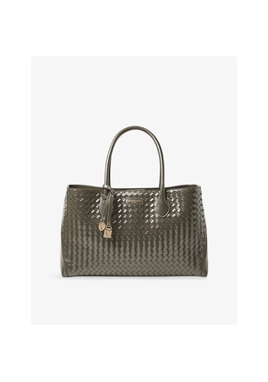 Womens Aspinal Of London London Woven Leather Tote Bag
