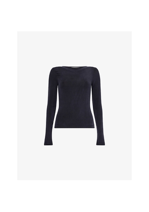 Womens Peachy Den Kylie Long-Sleeve Stretch-Jersey Top