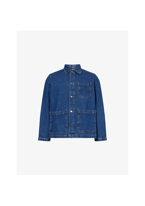 Mens Percival Gove Chore Patch-Pocket Denim Jacket