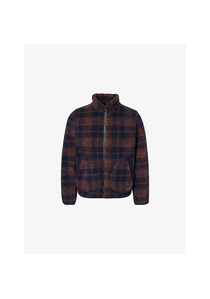Mens PS by Paul Smith Check-Pattern Zip-Up Fleece Jacket
