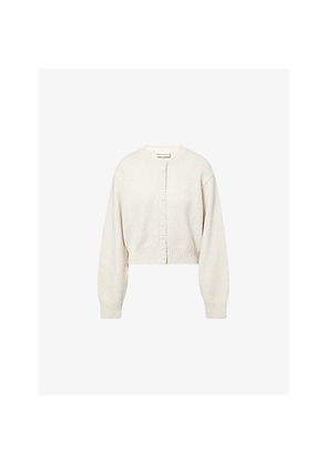 Womens The Couture Club Emblem Embroidered Crop Knitted Cardigan