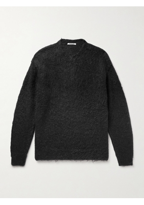 Auralee - Brushed Mohair and Wool-Blend Sweater - Men - Black - 3