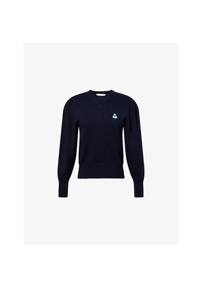 Womens Isabel Marant Etoile Kelaya Emblem Cotton and Wool-Blend Jumper