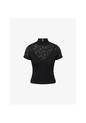 Womens Paige June Lace Stretch-Woven Top