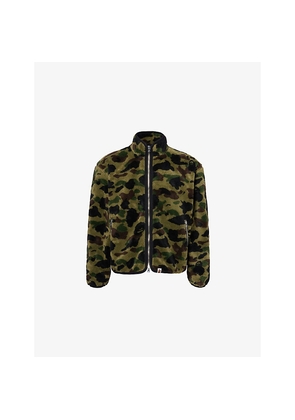 Mens A Bathing Ape Camouflage-Printed Long-Sleeve Fleece Jacket