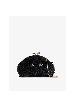Womens Anya Hindmarch Eyes Bead-Embellished Clutch Bag