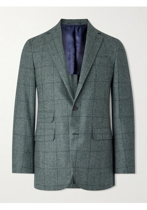 Sid Mashburn - Virgil Checked Wool, Cotton and Cashmere-Blend Blazer - Men - Gray - IT 46