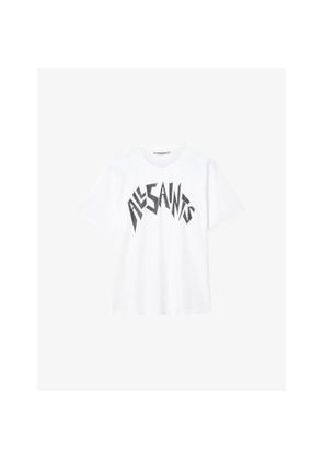 Womens Allsaints Zinc Logo-Print Cotton T-Shirt