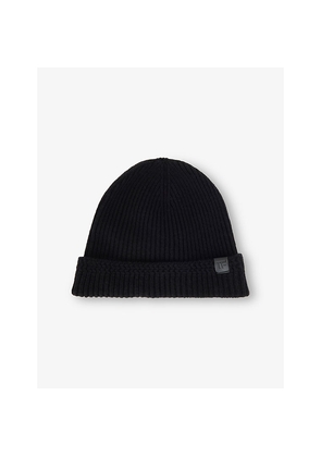 Mens Tom Ford Branded-Tab Ribbed Cashmere Beanie Hat