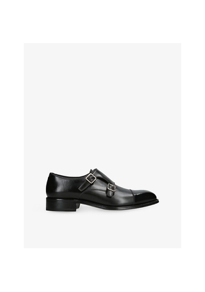 Mens Tom Ford Claydon Double Monk Strap Leather Shoes