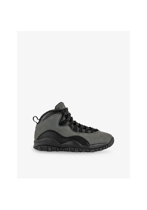 Mens Air Jordan 10 Retro Leather Mid-Top Trainers