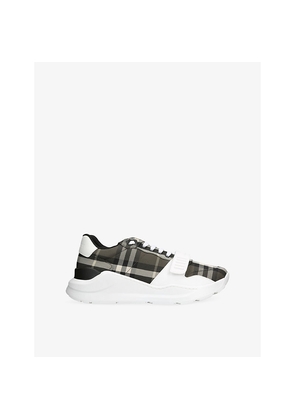 Mens Burberry Check Woven Trainers
