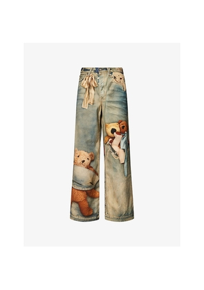 Womens Acne Studios 1981 Wide-Leg Denim Jeans