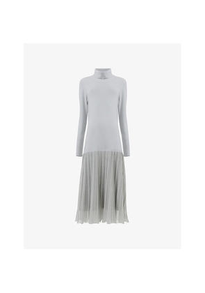 Womens Leem High Neck Knitted Midi Dress