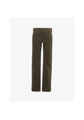 Mens Paige Federal Slim-Leg Brushed-Twill Cotton-Blend Trousers