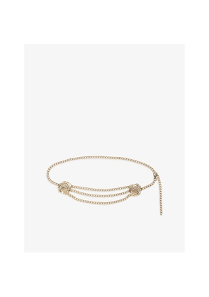 Womens The Kooples Triple-Chain Gold-Tone Metal Belt