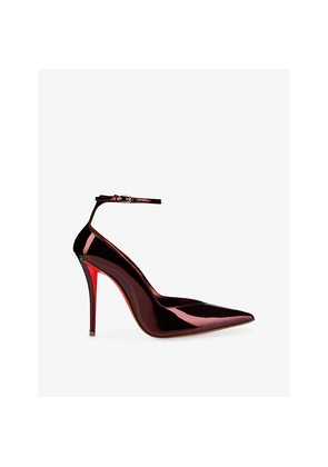 Womens Christian Louboutin Erozee 100 Calf-Leather Heeled Courts