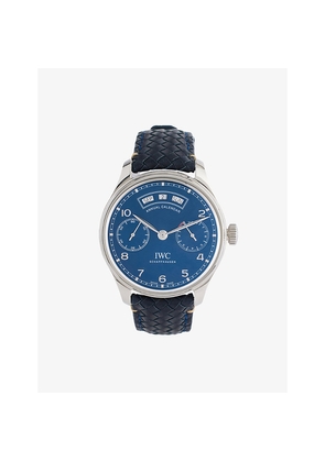 Reselfridges Watches Pre-Loved Iwc Schaffhausen Annual Calendar Stainless-Steel Automatic Watch