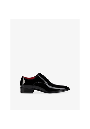Mens Christian Louboutin Pelvis Flat Patent-Leather Derby Shoes