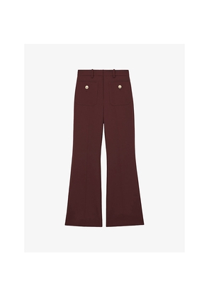 Womens Reiss Parisa Flared-Leg Woven Trousers