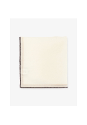 Mens Eleventy Rolled-Edge Wool-Blend Pocket Square