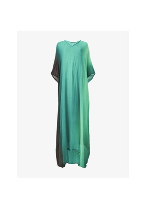 Womens Leem Vertical Ombre Wool-Blend Kaftan