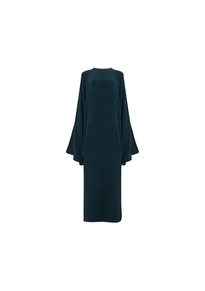 Womens Leem Cut-Out Contrast-Sleeve Woven Kaftan Dress