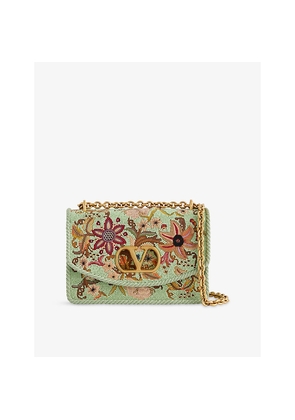Womens Valentino Garavani Vain Embroidered Shoulder Bag