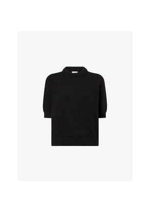 Womens Khaite Davin Short-Sleeve Cashmere Jumper
