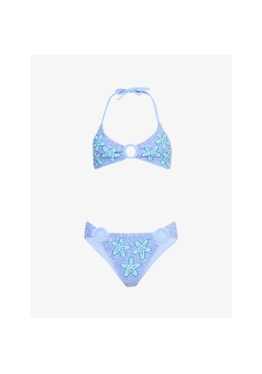 Womens Oceanus Mia's Marina Beaded Bikini Set