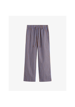 Tekla Striped Cotton-Poplin Pyjama Bottoms