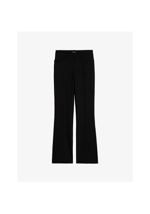 Womens Zadig&Voltaire Pistol Flared-Leg Mid-Rise Stretch-Woven Trousers