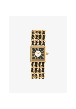 Mens Reselfridges Watches Pre-Loved Chanel Mademoiselle 18ct Yellow Gold and Mother-Of-Pearl Quartz Watch 22.5mm