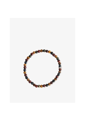 Mens Thomas Sabo Talisman Sterling-Silver and Tiger-Eye Beaded Bracelet