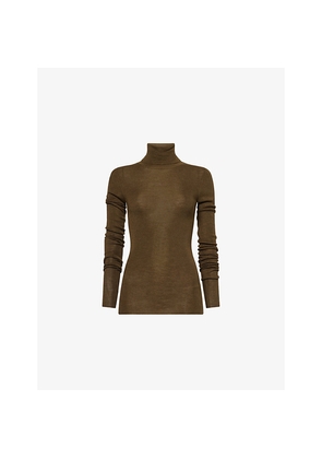 Womens The Frankie Shop Utica Turtleneck Wool and Silk Jumper