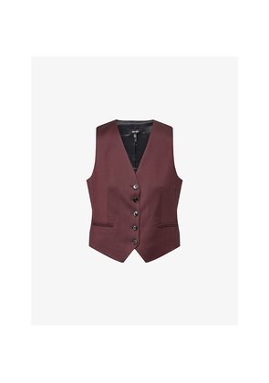 Womens Me And Em Lux Tailored Wool-Blend Waistcoat