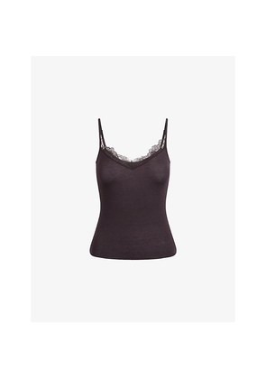 Womens Skims Sheer Modal Lace Camisole Top