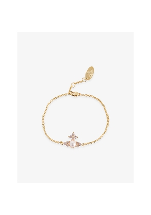 Womens Vivienne Westwood Jewellery Feodora Gold-Plated Brass and Cubic Zirconia Bracelet