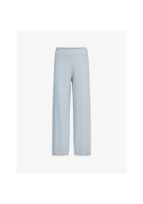 Womens Skims Cable-Knit Straight Leg Trousers