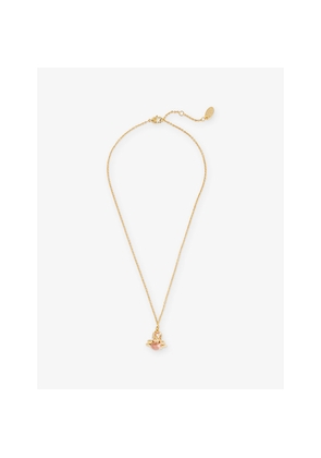 Womens Vivienne Westwood Jewellery Capucine Gold-Plated Brass and Enamel Pendant Necklace
