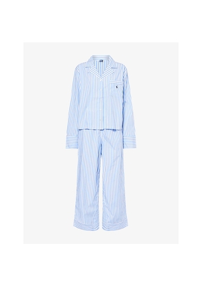 Womens Polo Ralph Lauren Classic Stripe Cotton Pyjama Set