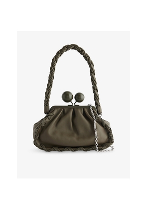 Womens Weekend Max Mara Lecito Pasticcino Leather Cross Body Bag