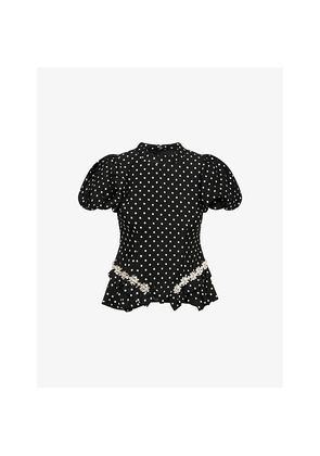 Womens Sister Jane Scene Spot Woven Top