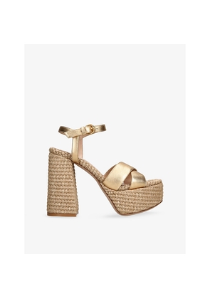 Womens Gianvito Rossi Bebe Leather Platform Sandals